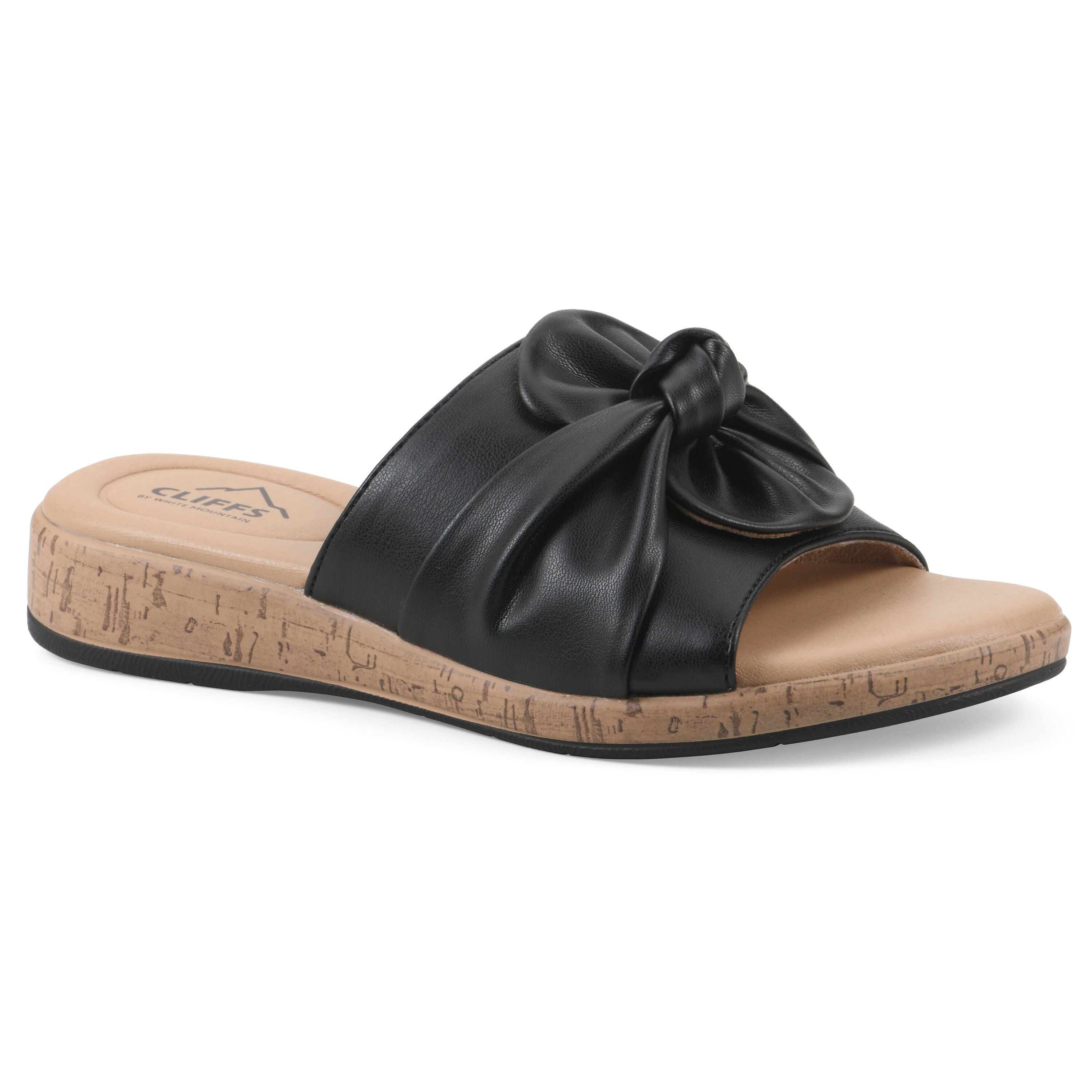 Bonelle Slide Sandal, BLACK SMOOTH, hi-res image number 0