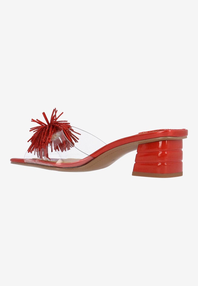 Ozara Slip-On Sandal, CLEAR RED, on-hover image number 1