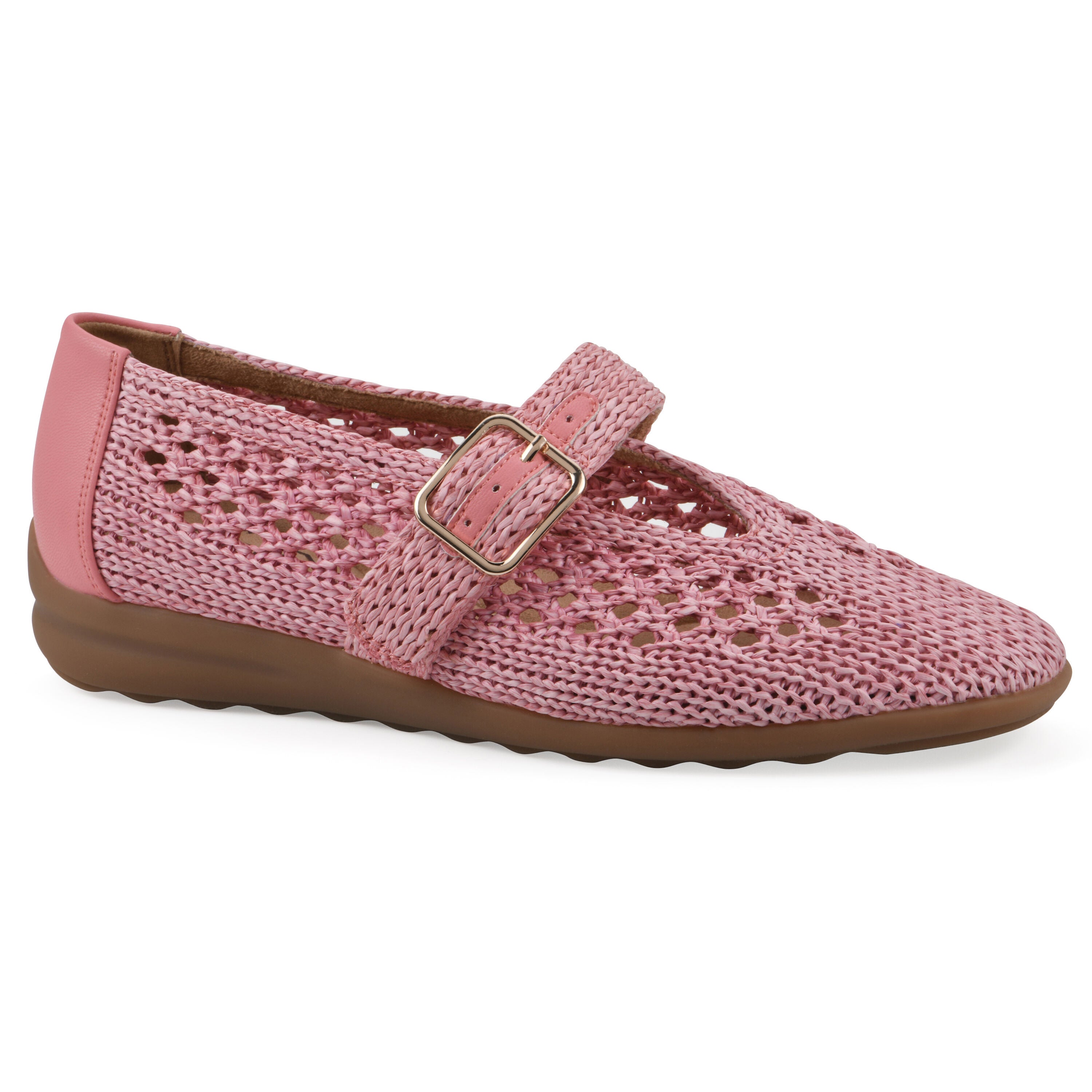 Cordette Mary Jane Flat, PEACH FABRIC, hi-res image number 0
