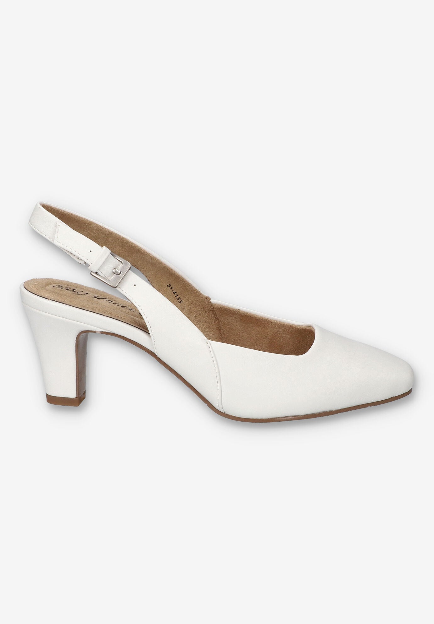 Ritsa Square Toe Slingback Pump, WHITE, alternate image number 2