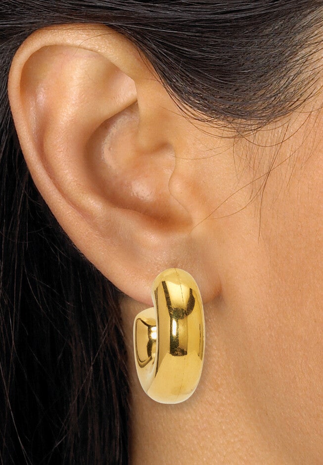 Acrylic Link Necklace Black and Gold Ion-Plated Stainless Steel Earrings Set, , alternate image number 8