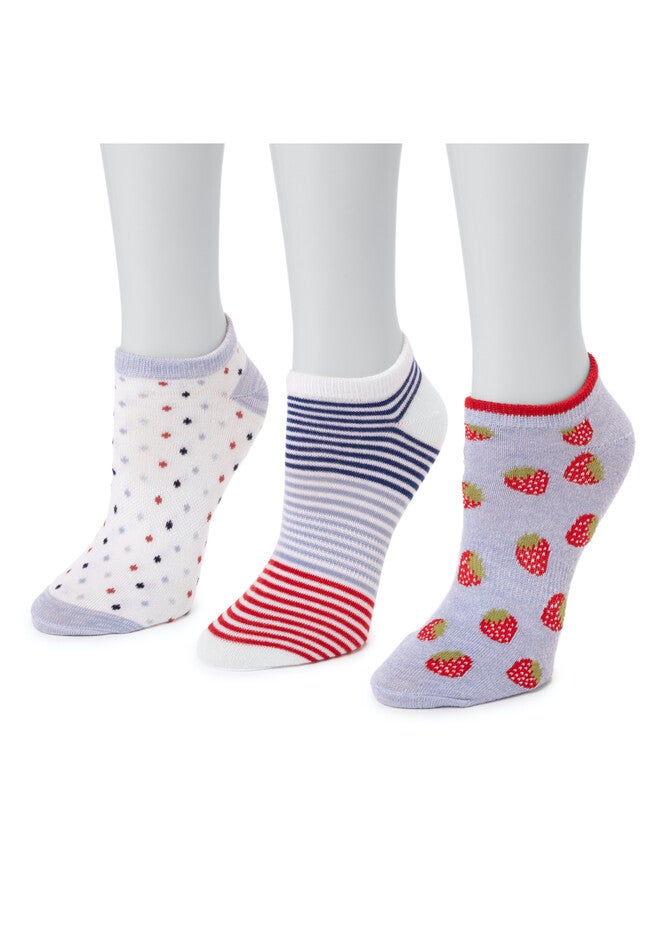 3 Pair Pack Ankle Socks, , on-hover image number 1