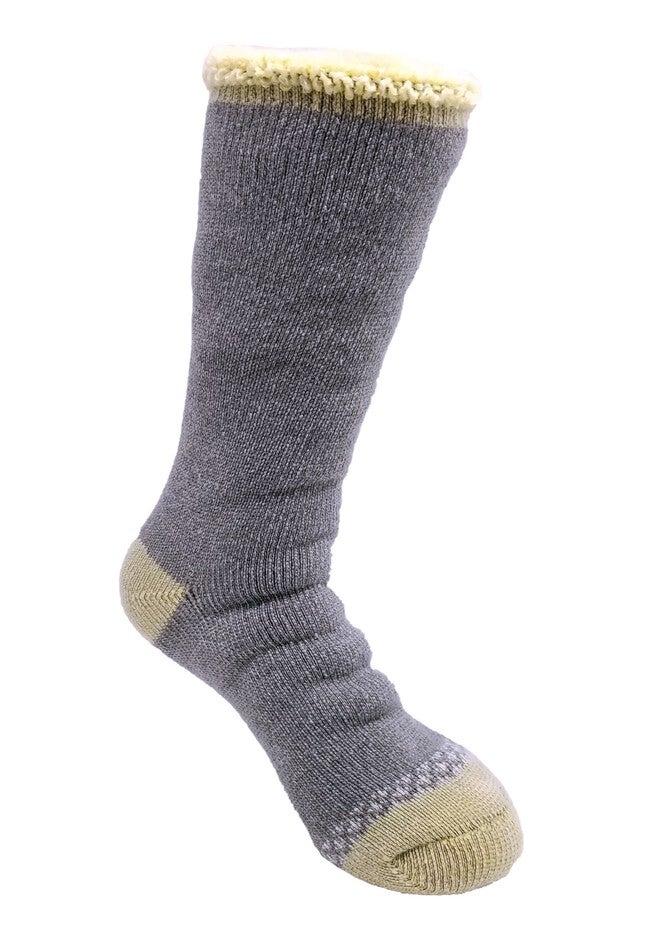 Solid Color Thermal Socks, GREY YELLOW, hi-res image number 0