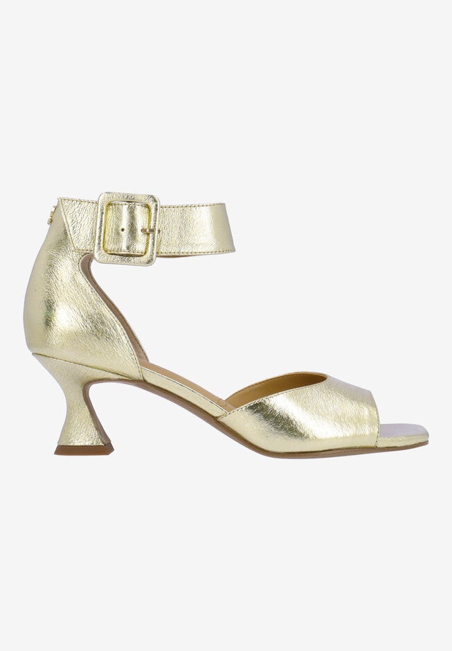 Genevra Ankle Strap Sandal, GOLD, alternate image number 4