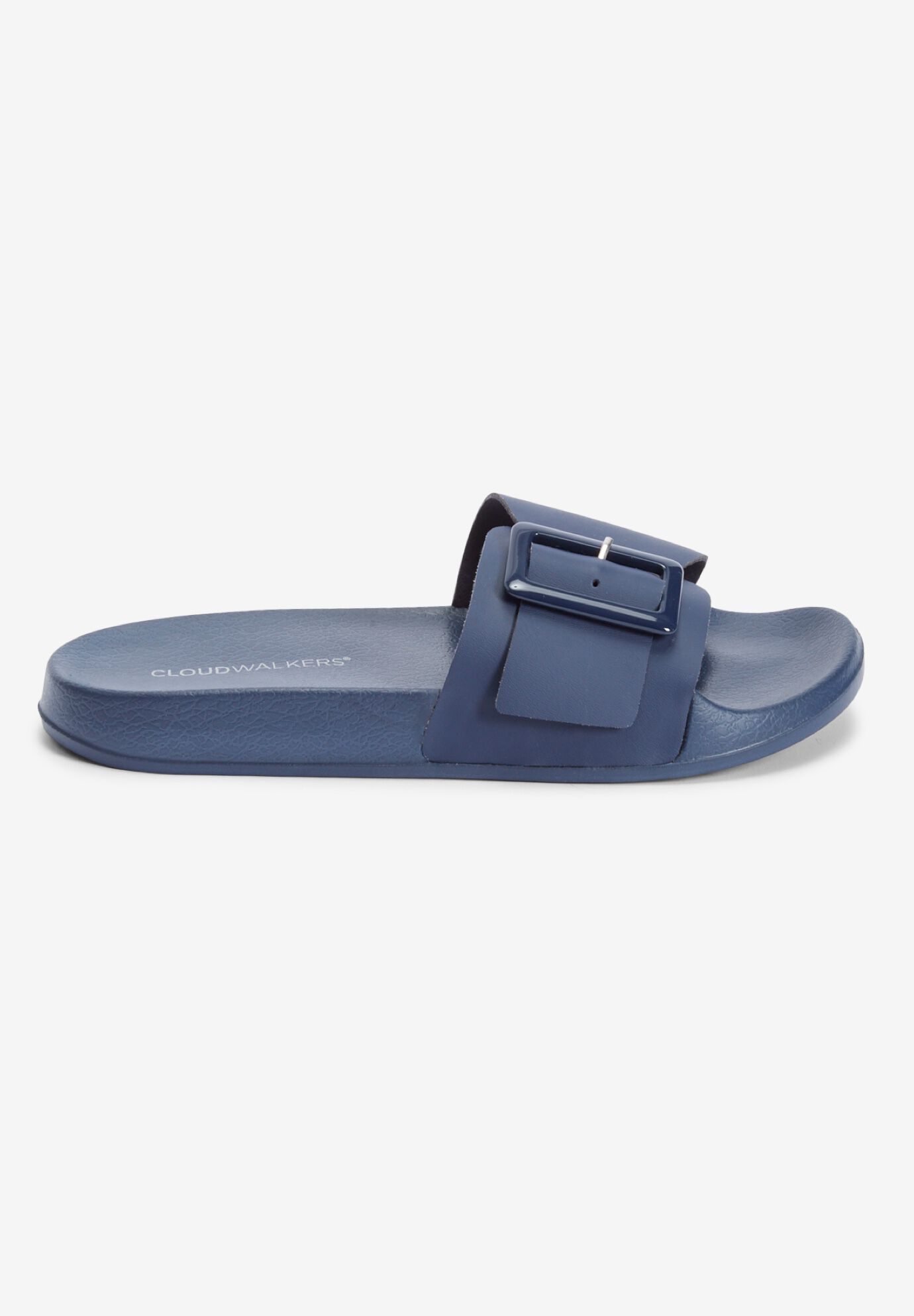 The EVA Slip On Slide Sandal, NAVY, alternate image number 3
