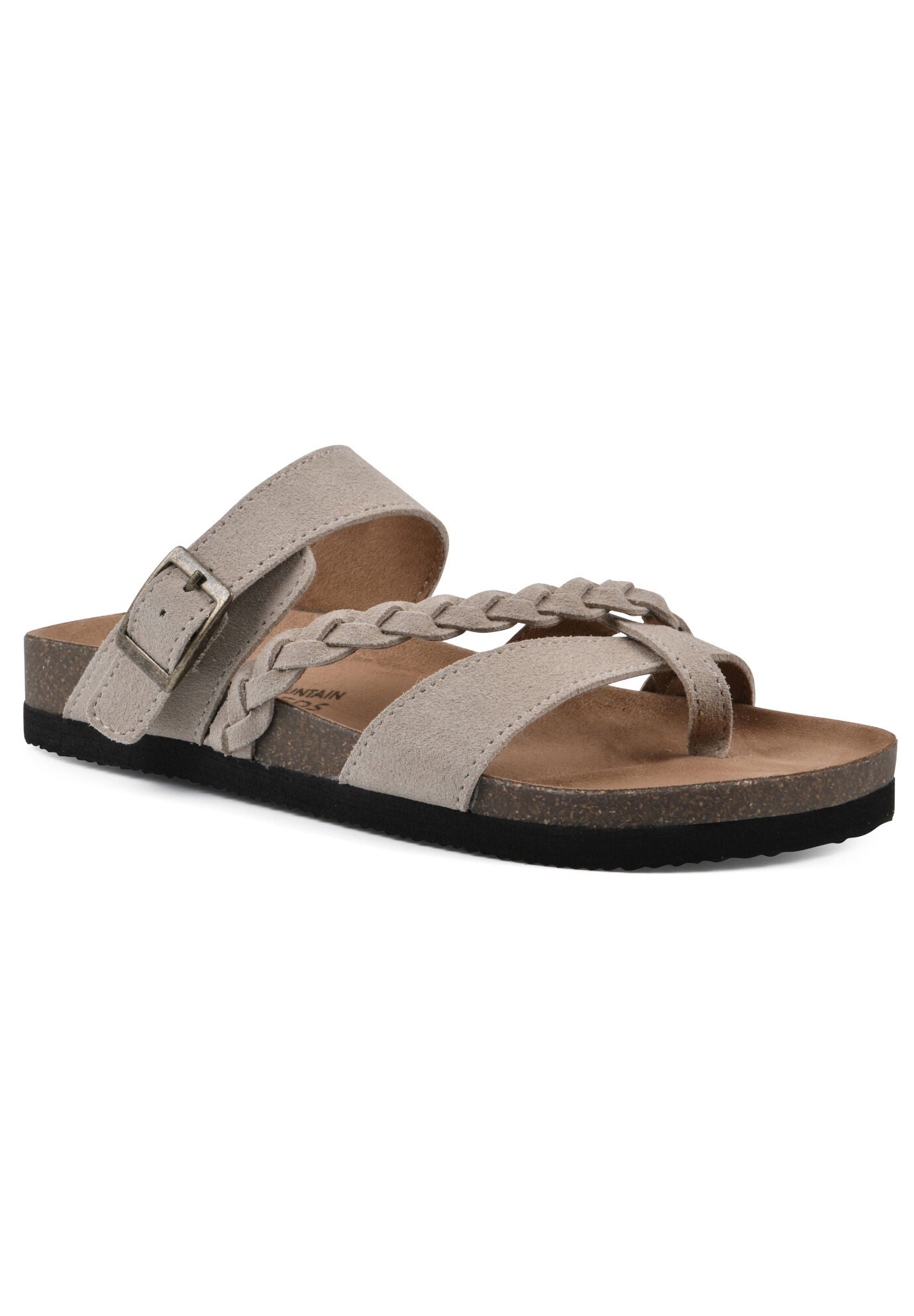 White Mountain Hazy Sandals, WOOD SUEDE, hi-res image number 0
