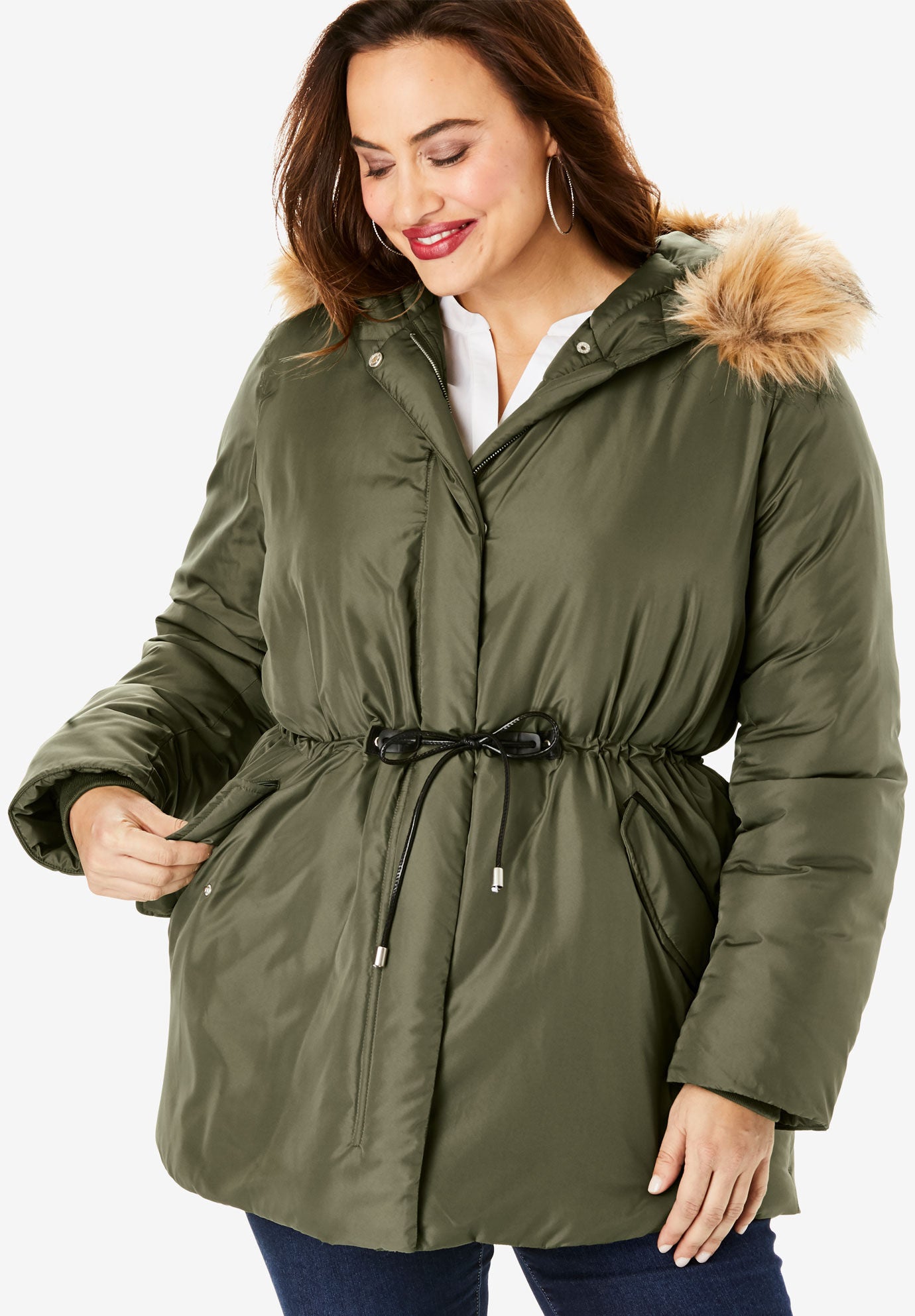 woman within winter coats plus size