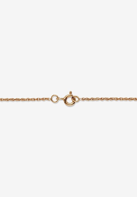 Gold Over Sterling Silver Diamond Accent Cross Pendant Necklace (16Mm) 18 Inches, , on-hover image number null