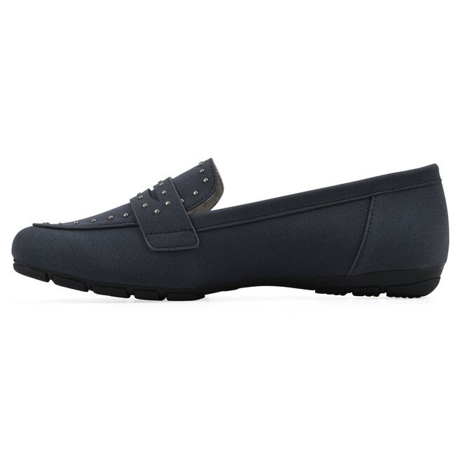 Giada Driving Mocassin, NAVY SUEDED SMOOTH, alternate image number 3