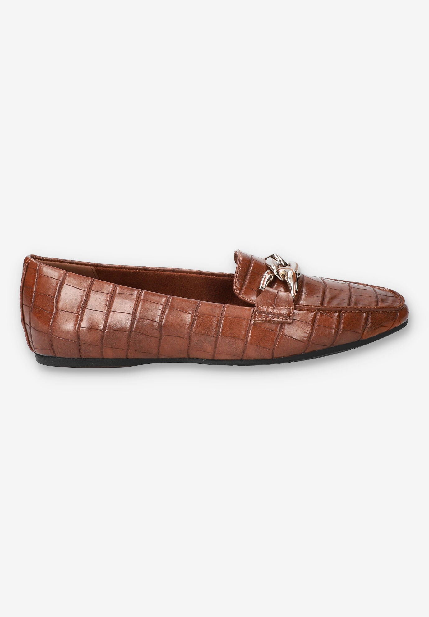 Femi Square Toe Flat, TAN CROCO, alternate image number 2