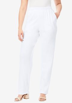 Plus Size Straight Leg Soft Knit Pull On Pant