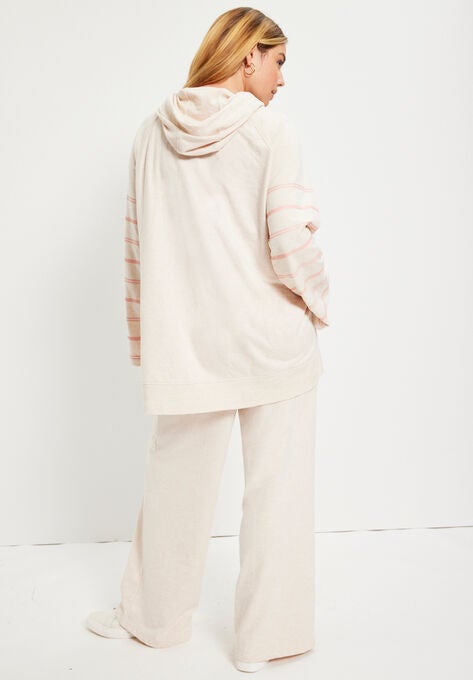 Bell-Sleeve French Terry Sweatshirt, , on-hover image number null