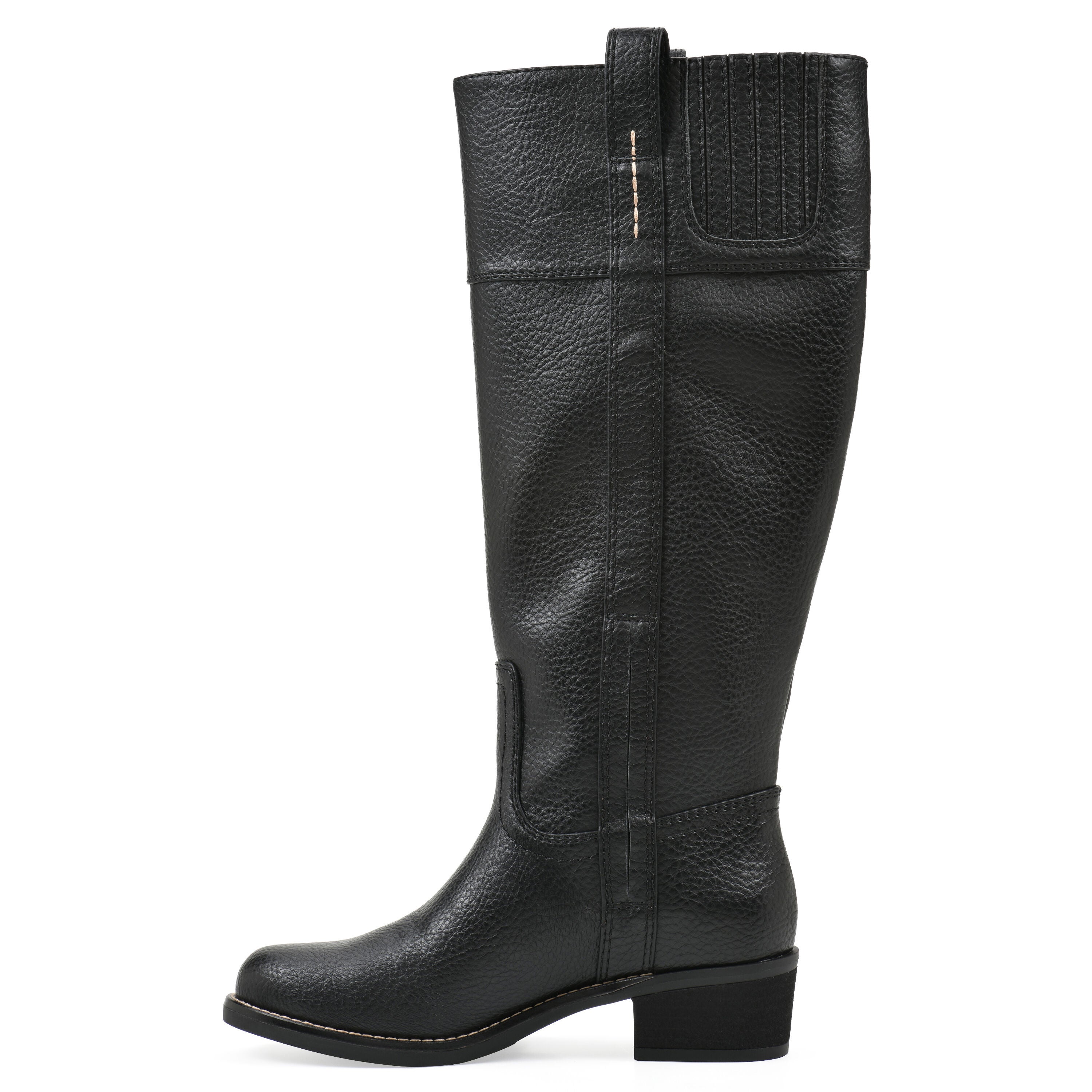 Merrier Western Tall Shaft Boot, BLACK SMOOTH, alternate image number 3