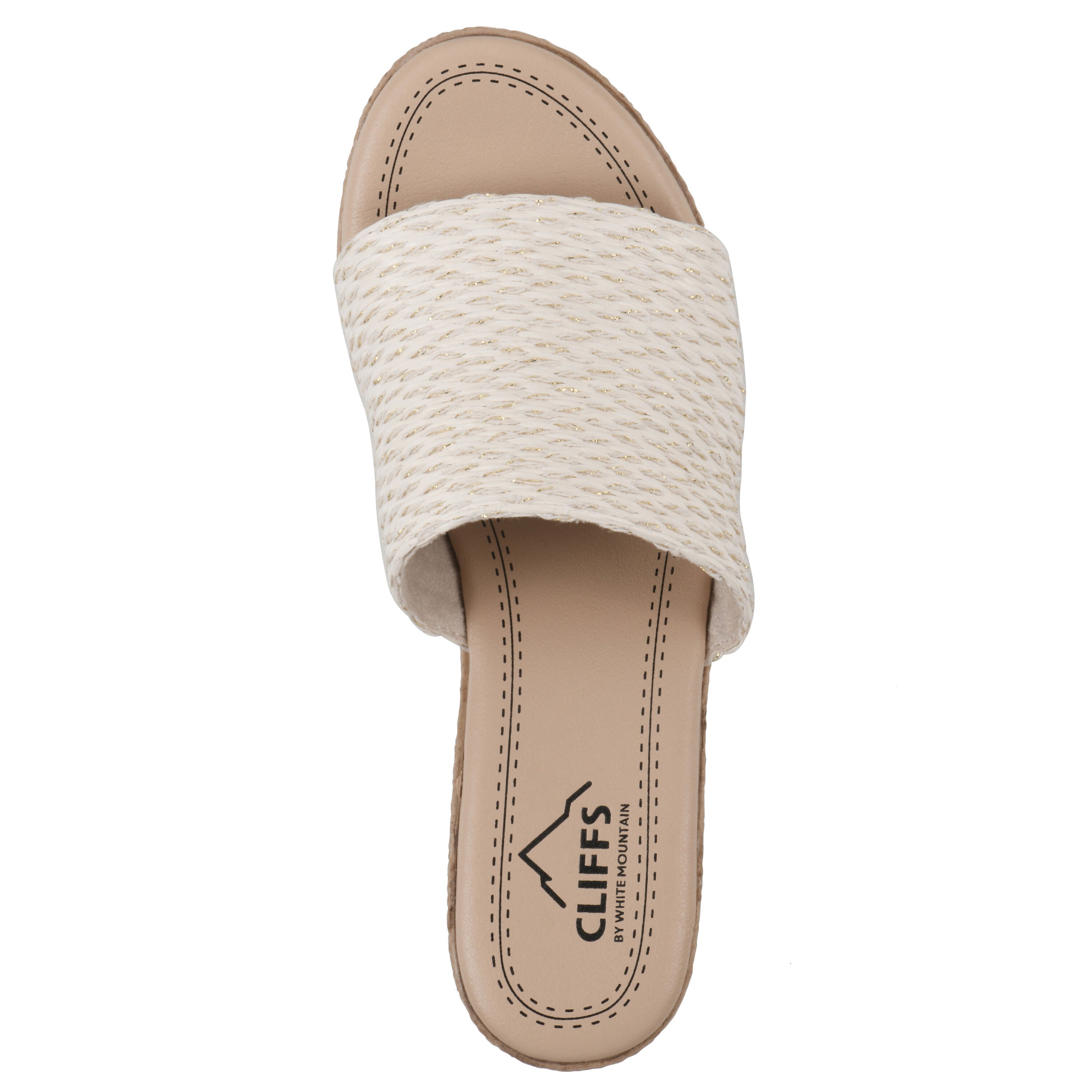 Biancia Wedge Sandal, WHITE METALLIC, alternate image number 4