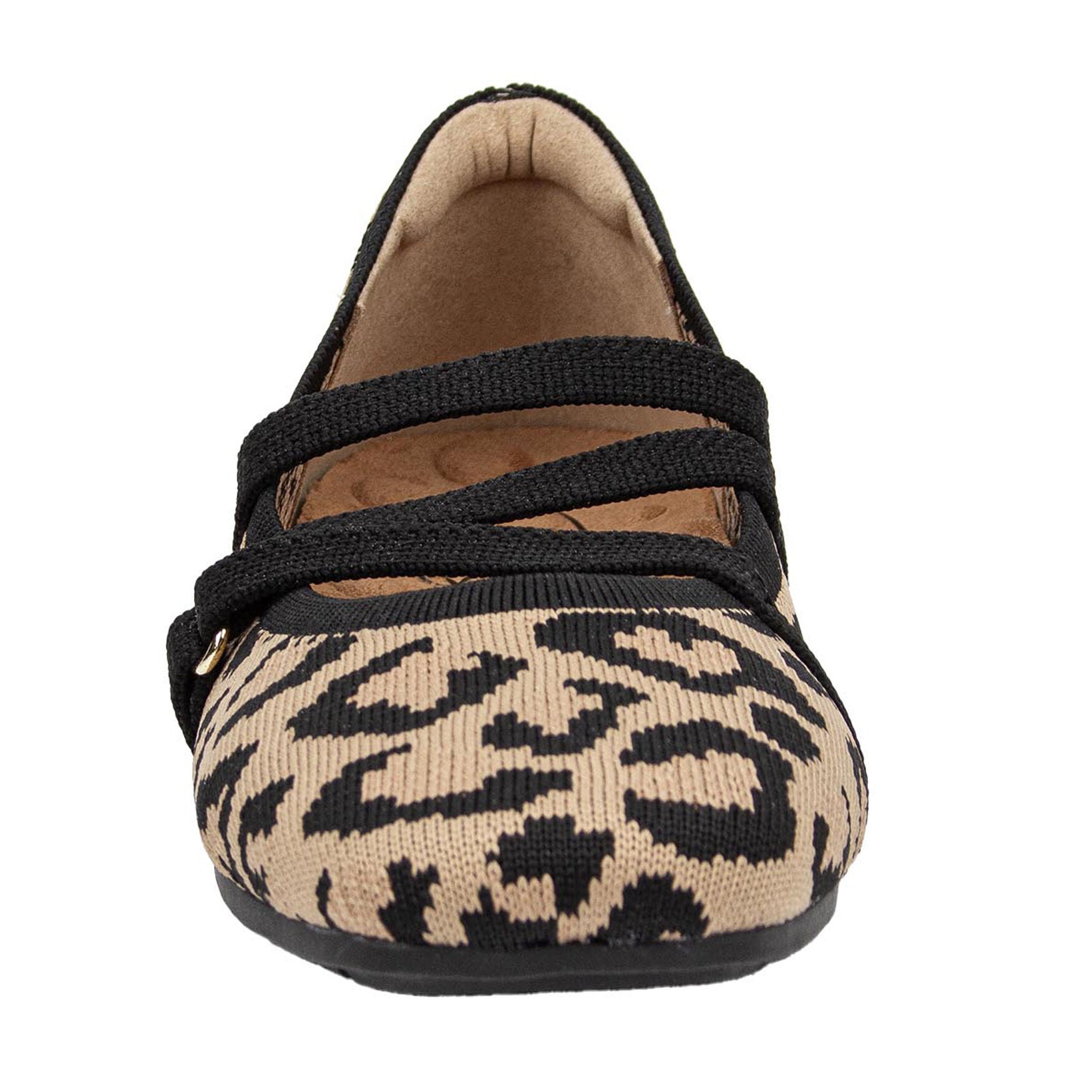 Nicolette Zig Zag Stretch Knit Flat, LEOPARD KNIT, alternate image number 4