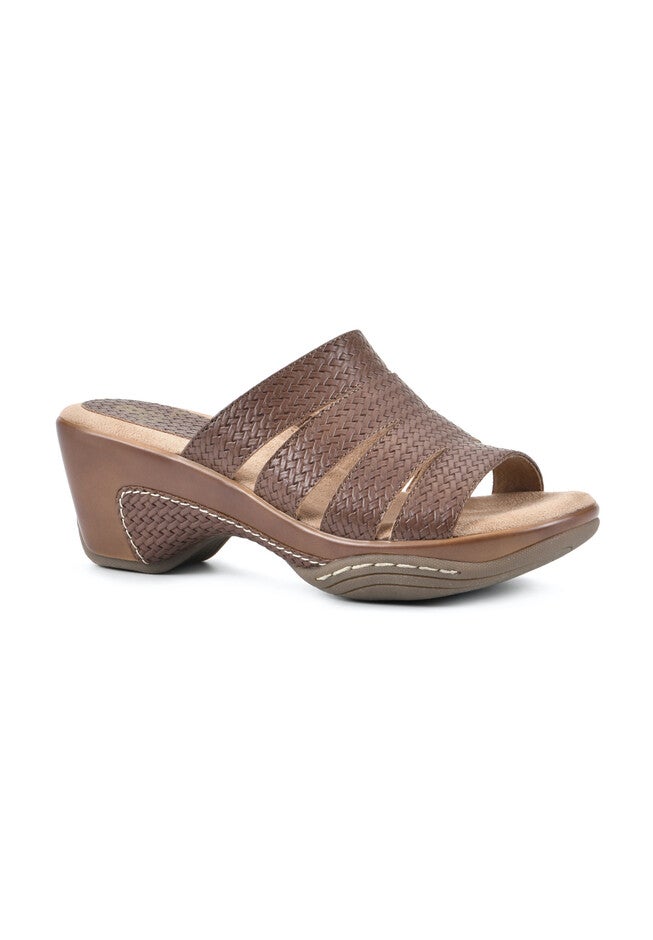 White Mountain Valora Mule Sandal, BROWN WOVEN, hi-res image number 0