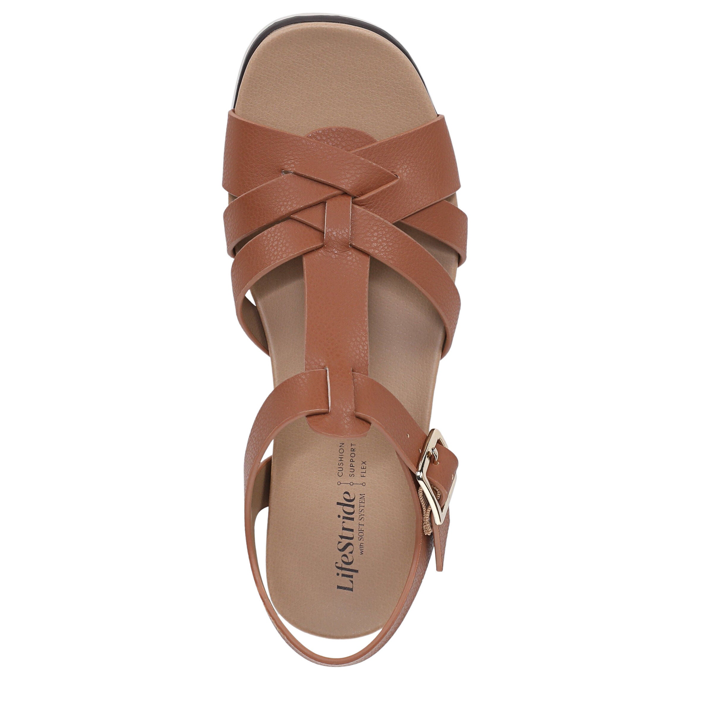 Grandiose Strappy Wedge Sandal, TAN, alternate image number 6