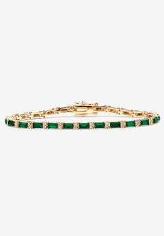 Birthstone Gold-Plated Tennis Bracelet