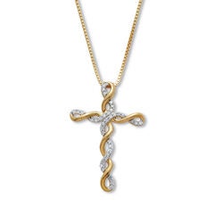 .20 TCW Diamond 18K Gold-Plated Sterling Silver Pendant and Chain 18 Inches