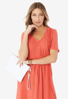 Woven Faux Leather Crossbody Bag