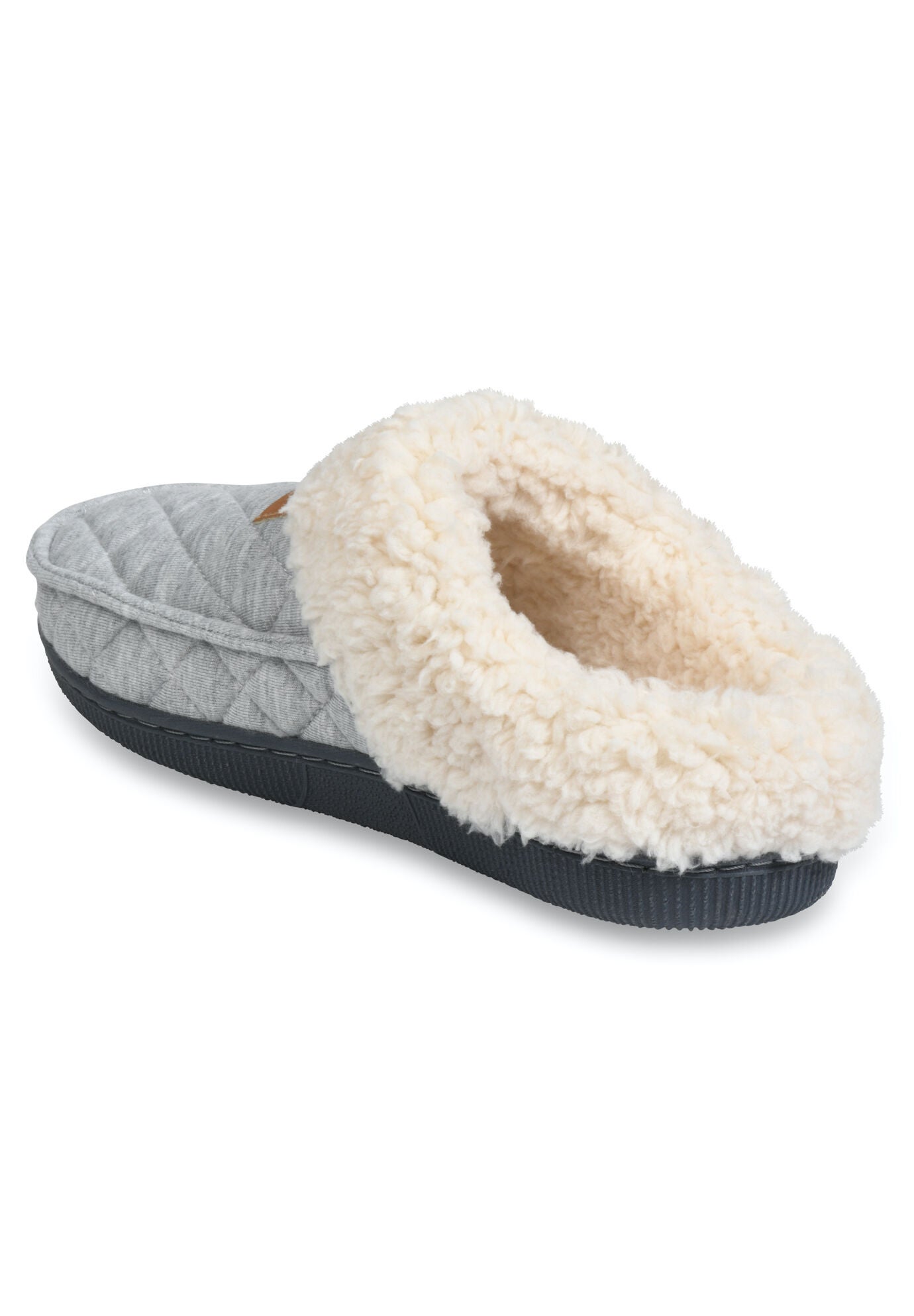 Quilted Jersey Mocassin Clog Slipper Slippers, , on-hover image number 1