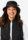 Quilted Bucket Hat, BLACK, hi-res image number null