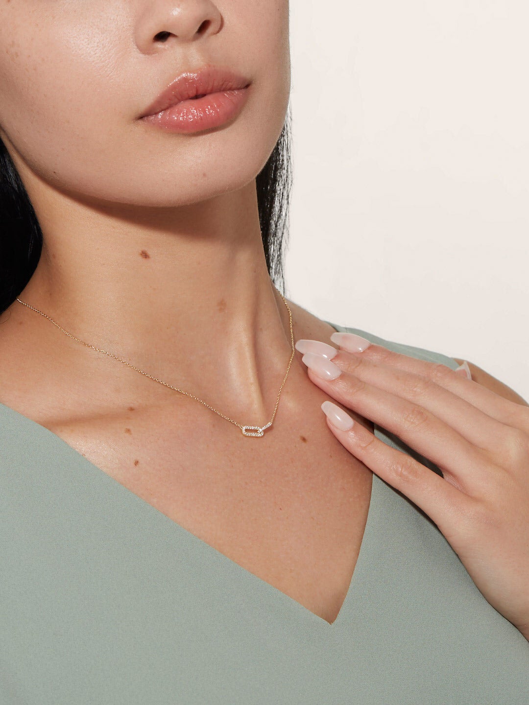 Loree Chain Link Necklace, GOLD, alternate image number 3