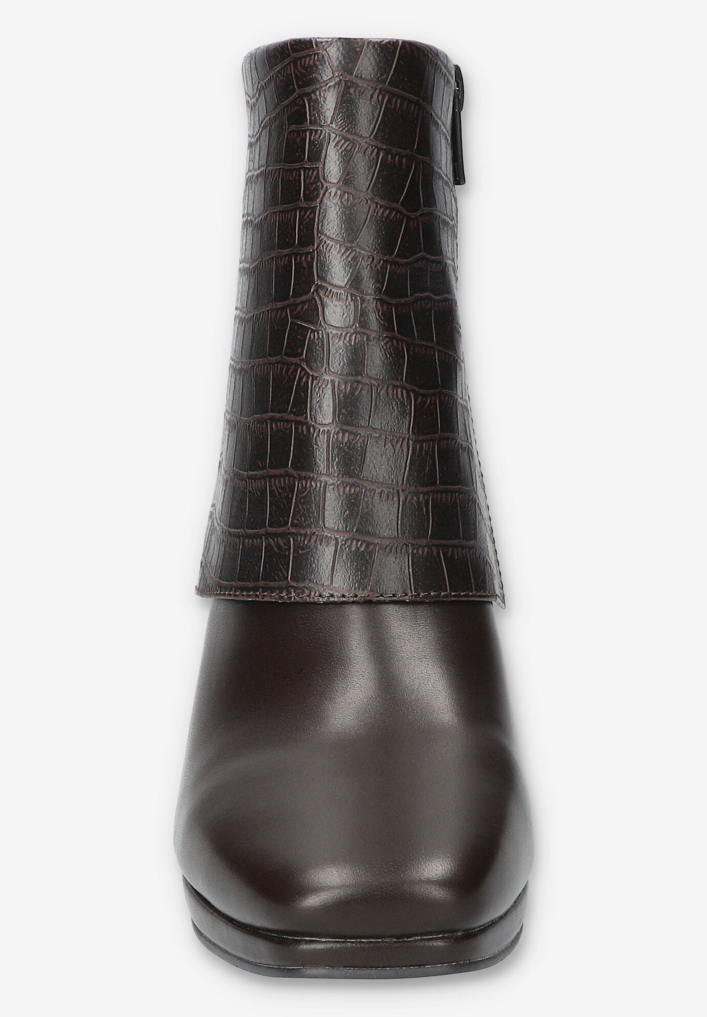 Sutton Sqaure Toe Ankle Boot, BROWN CROCO, alternate image number 3