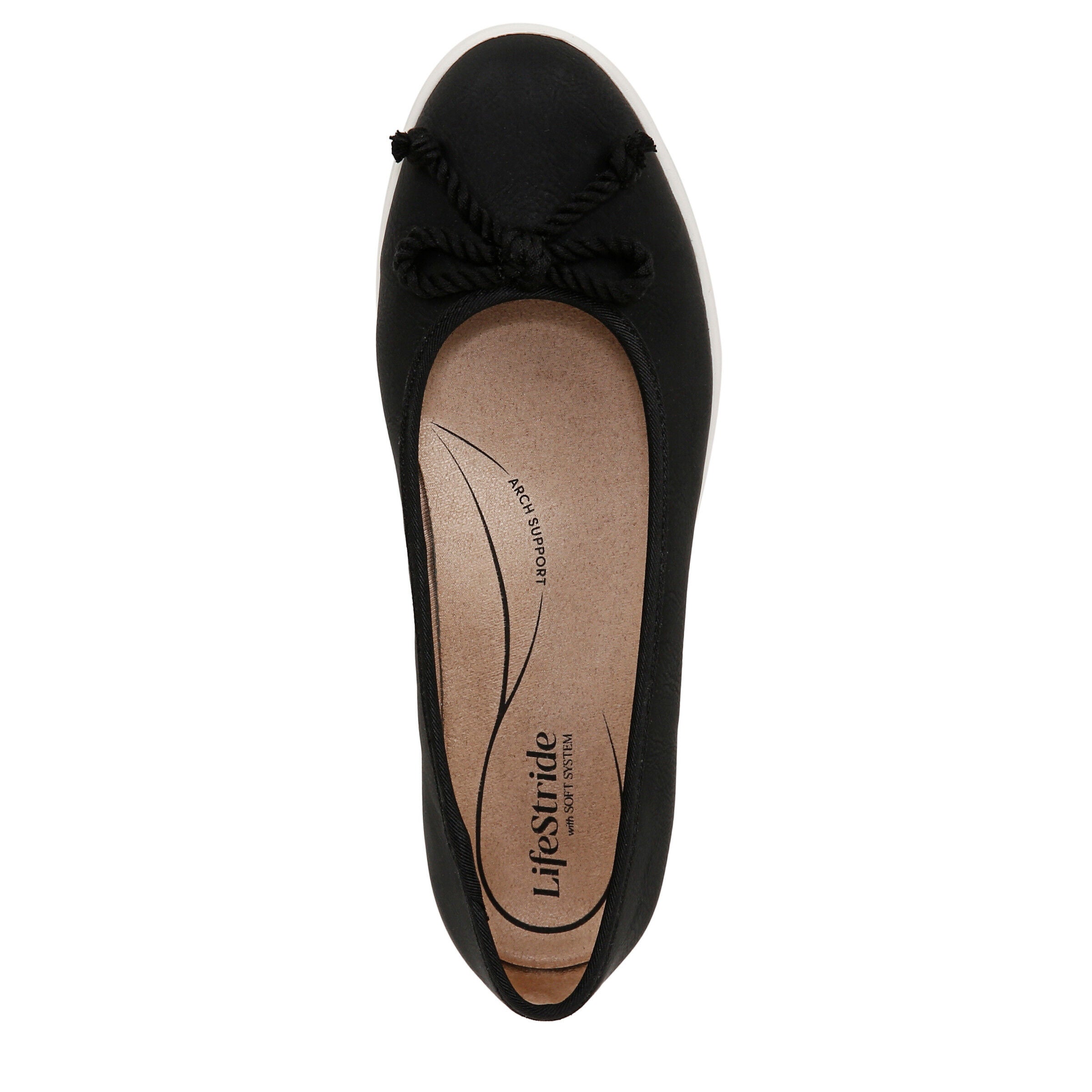 Maura Bow Trim Flat, BLACK, alternate image number 6