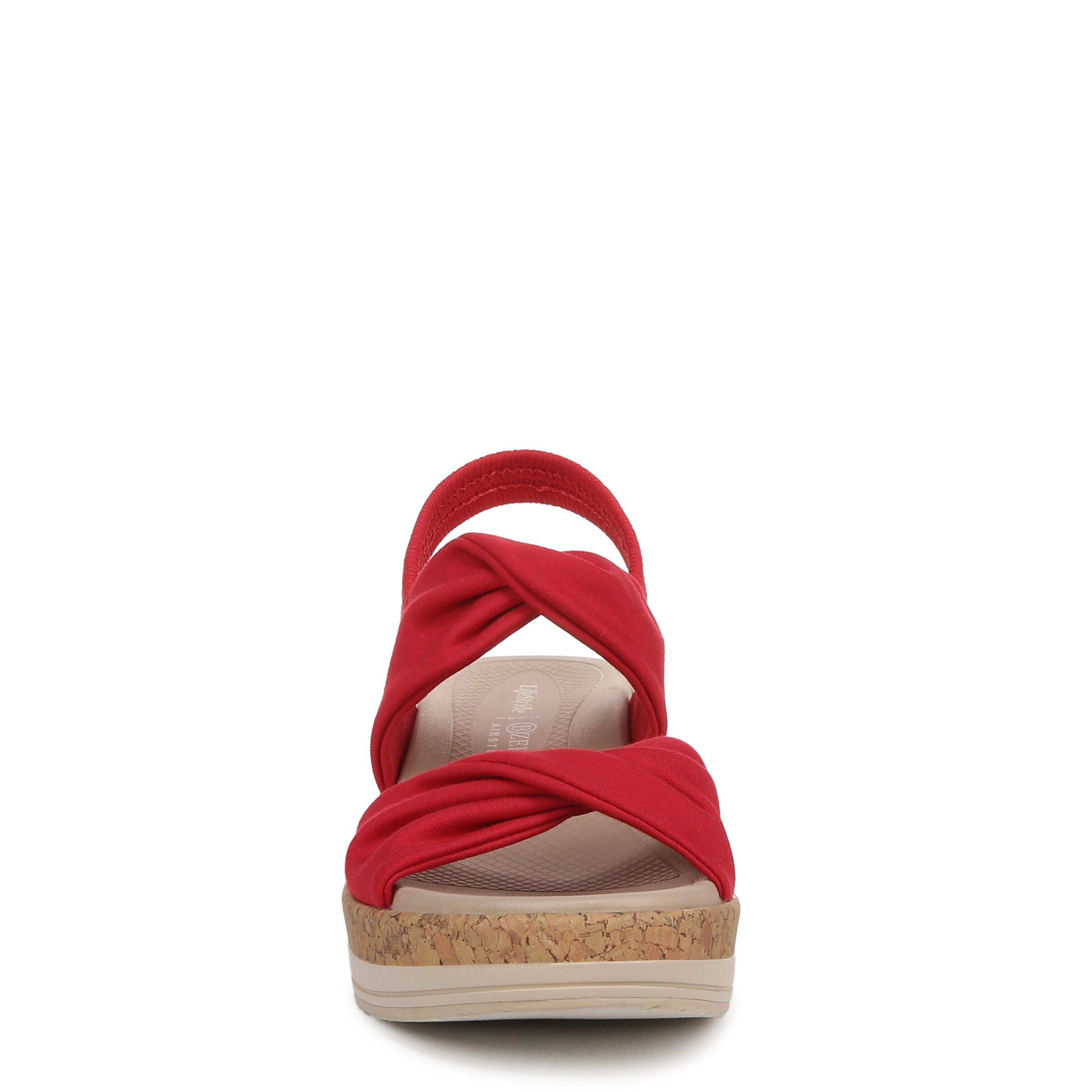 Riley Slingback Wedge Sandal, FIRE RED, alternate image number 4