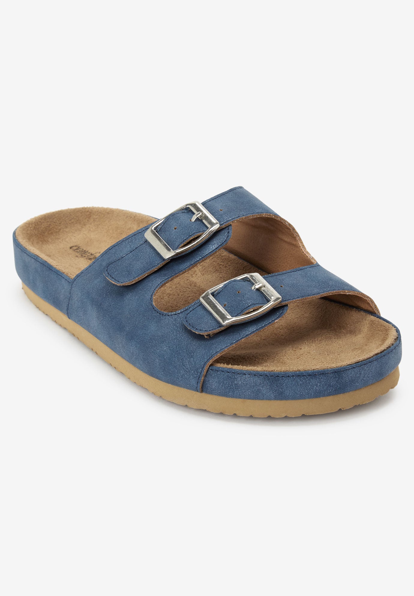 wide width womens slides