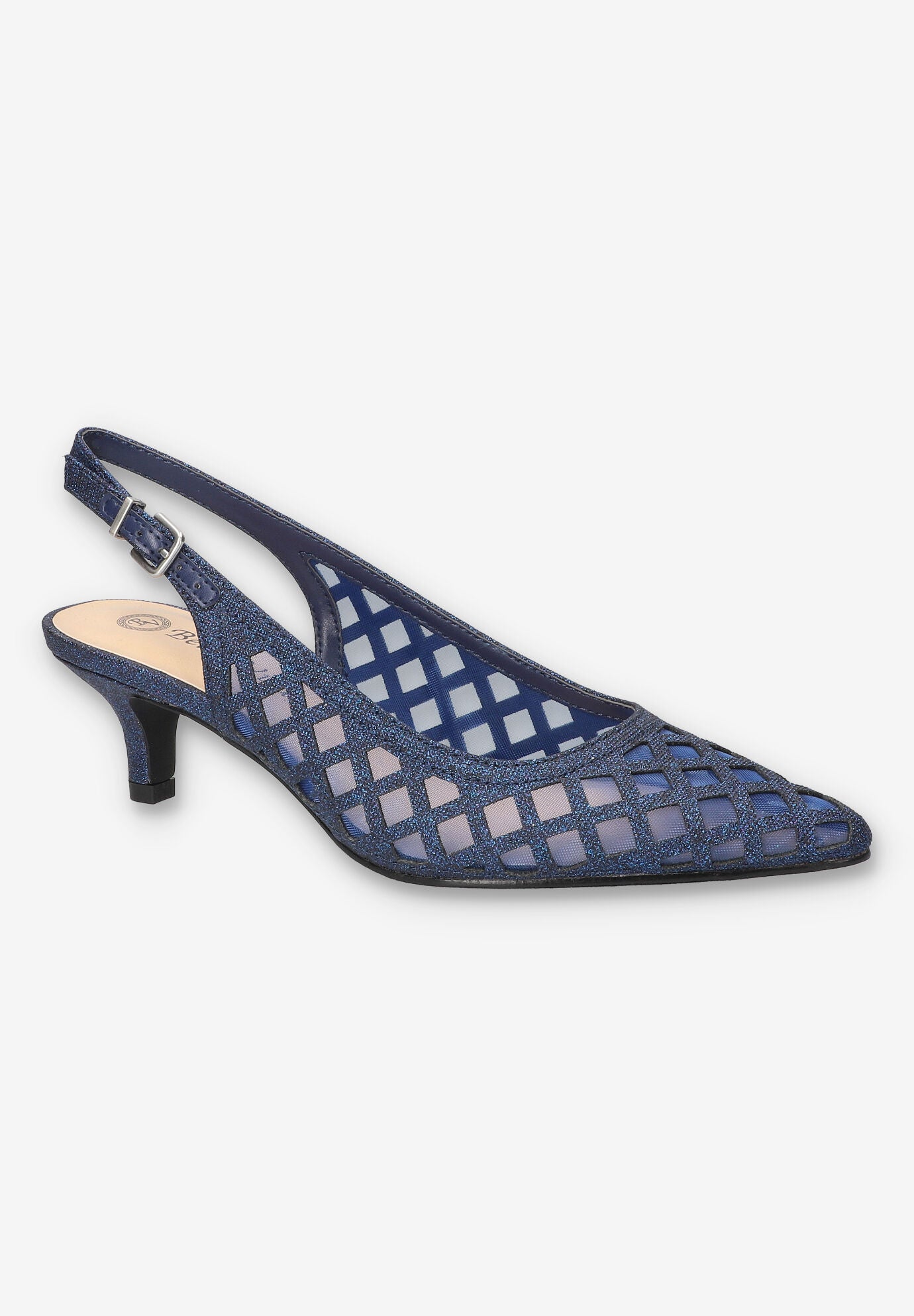 Noel Slingback Pump, NAVY GLITTER, hi-res image number 0