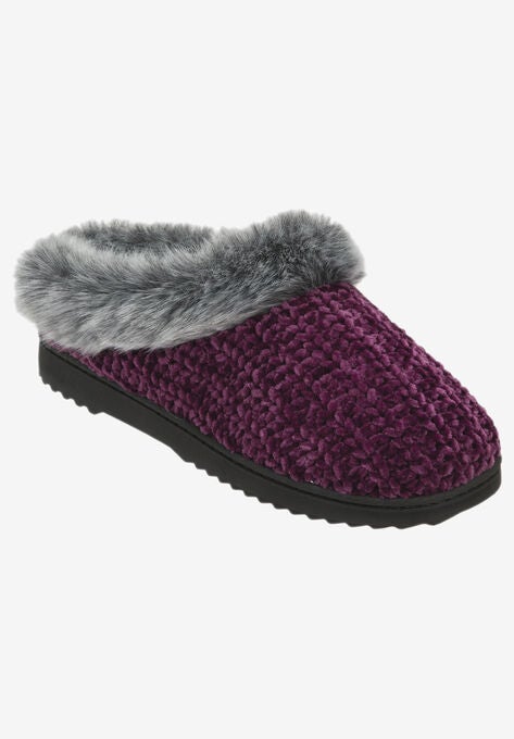 Dearfoams Chenille Knit Clog Slipper Plus Size Slippers Woman