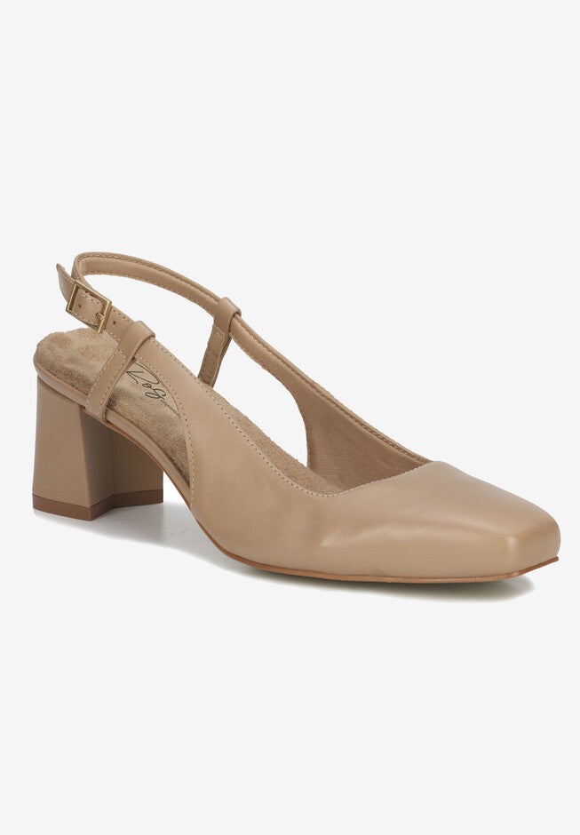 Mia Sling Back Heel, NUDE CASHMERE LEATHER, hi-res image number 0