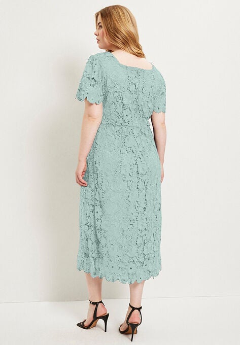 Square-Neck Lace Jessica Dress, , on-hover image number null
