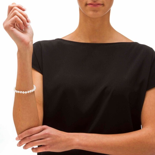 3 Piece Cultured Freshwater Pearl Necklace Bracelet and Earrings Set .925 Silver, WHITE, alternate image number 4