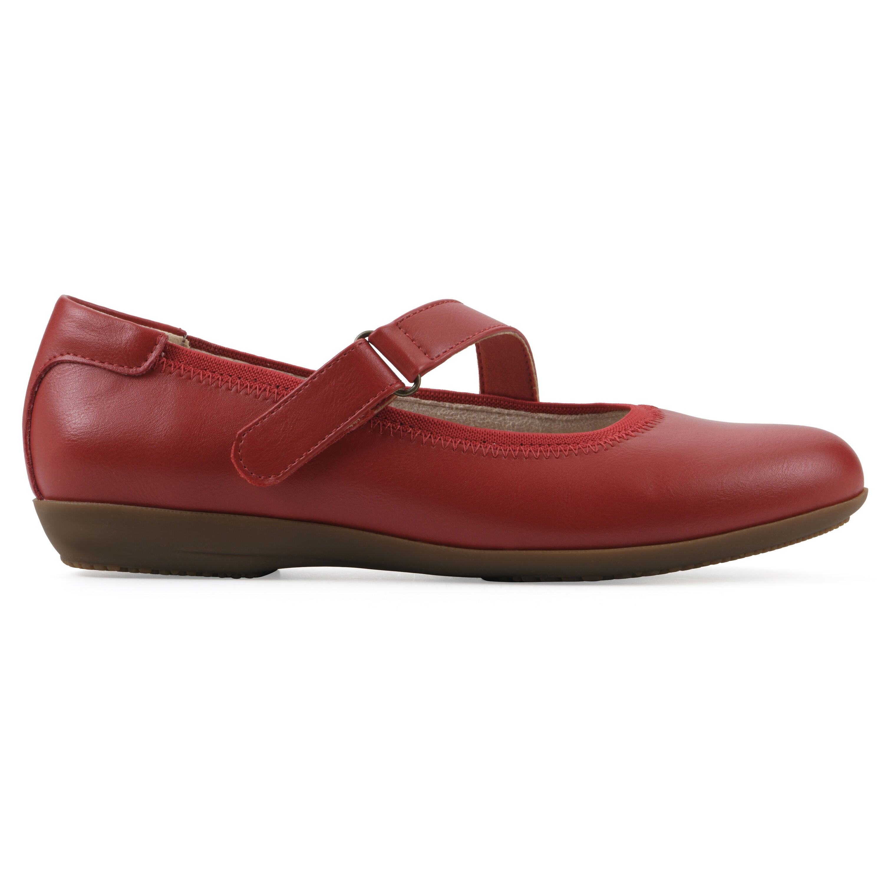 Carwen Ballet Flat, RED SMOOTH, alternate image number 2