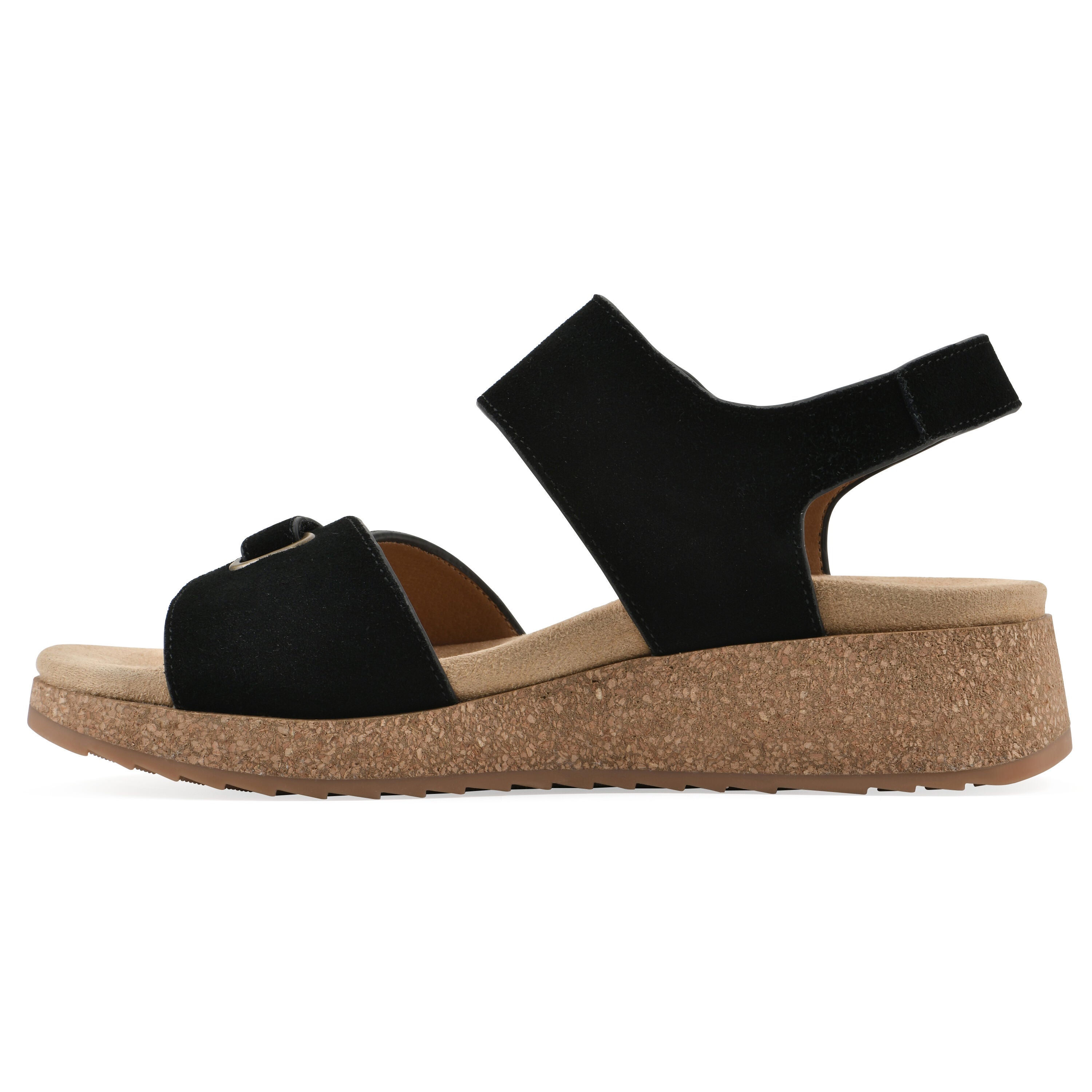 Gelato Wedge Sandal, BLACK SUEDE, alternate image number 3
