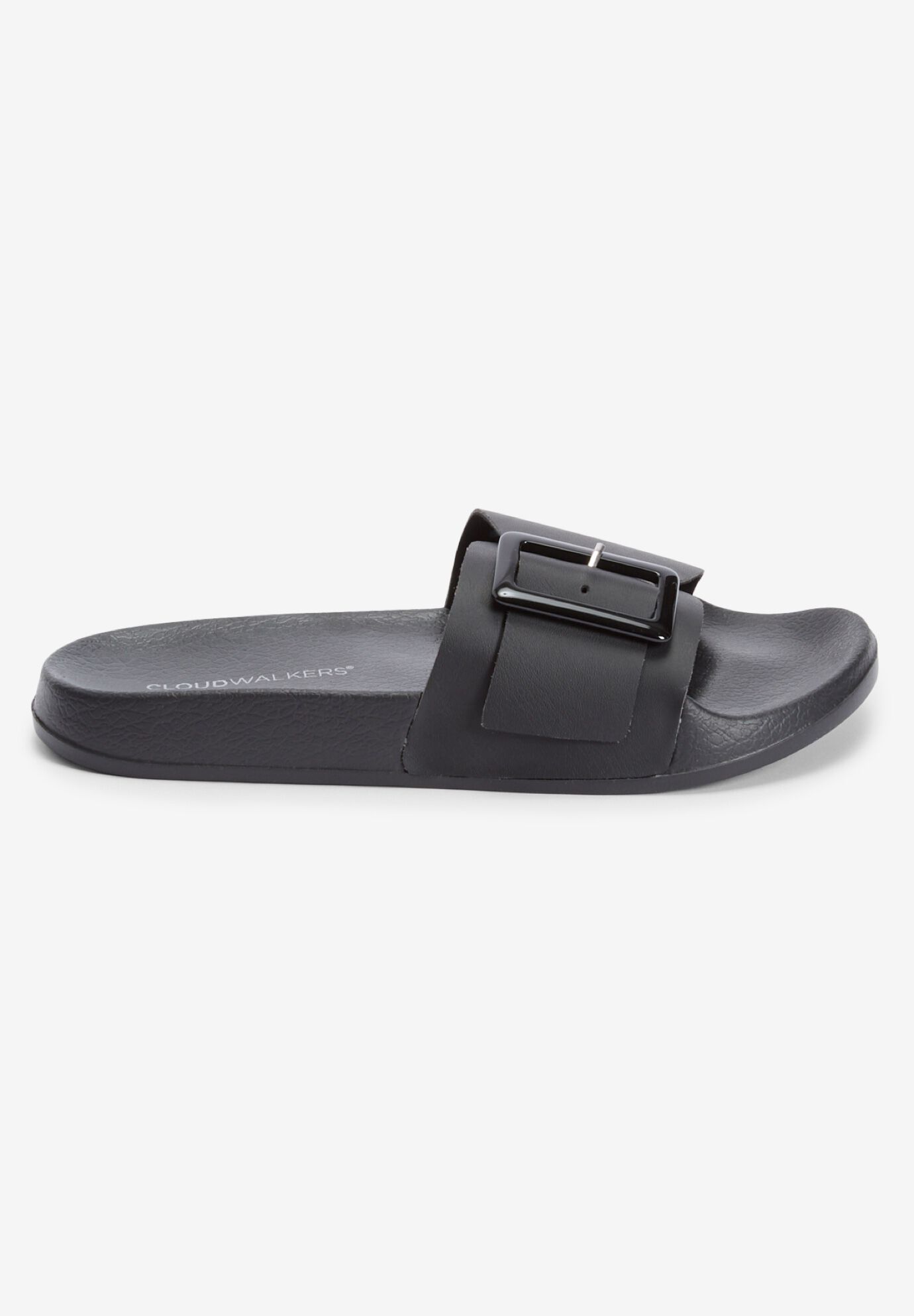 The EVA Slip On Slide Sandal, BLACK, alternate image number 3