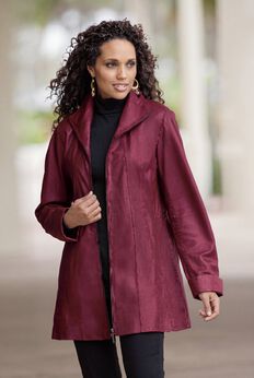 Plus Size A-Line Leather Jacket