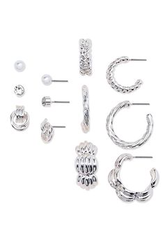 Assorted Stud and Hoop Earring Set