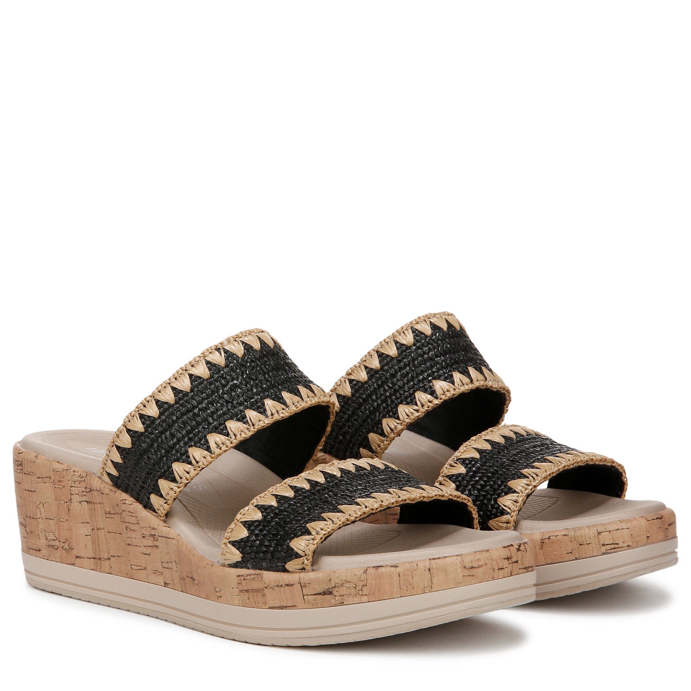 Resort Sandal, BLACK STRETCH, alternate image number 2