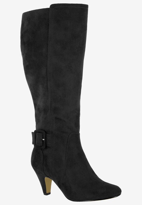 Troy II Plus Wide Calf Boot, BLACK SUPER SUEDE, hi-res image number null