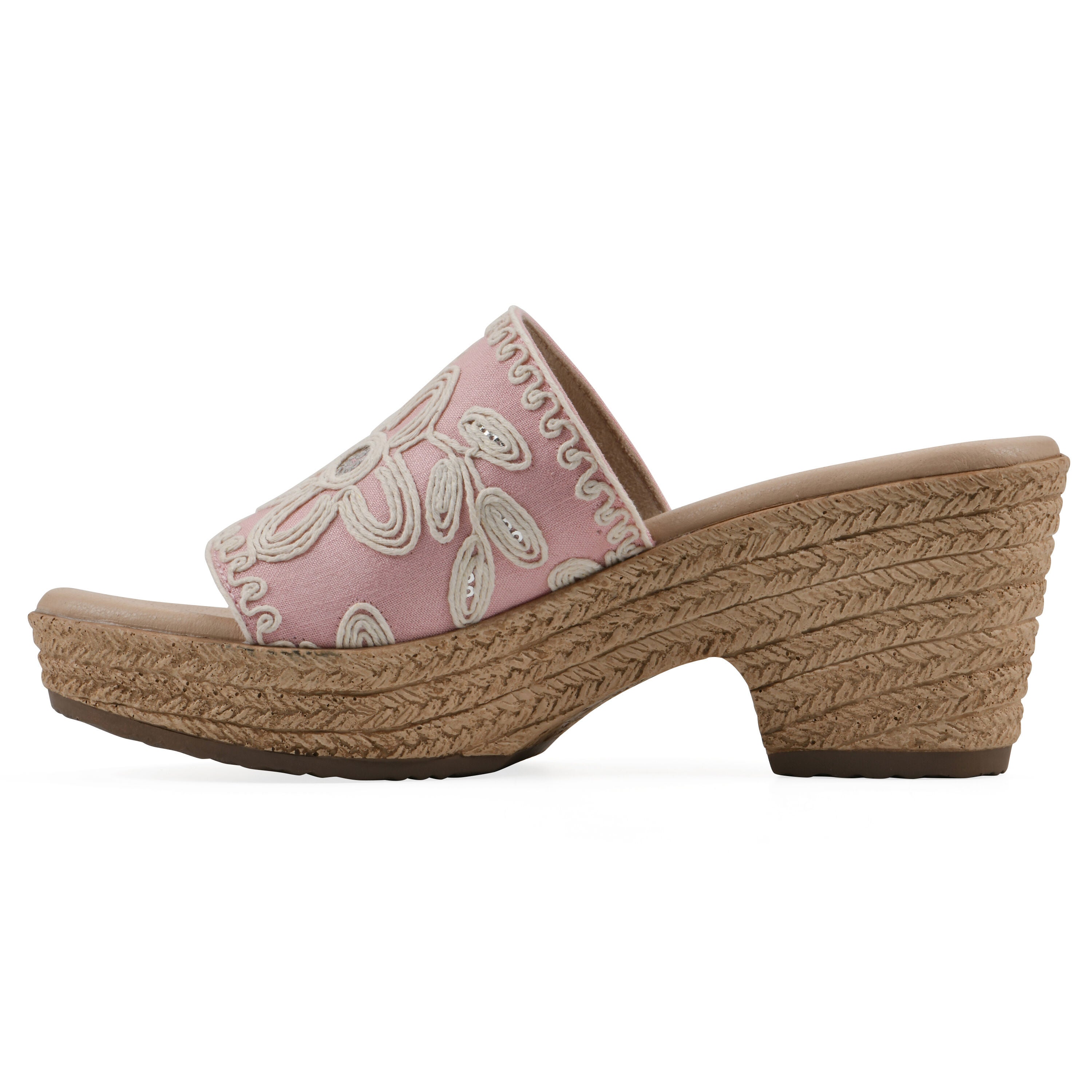 Biancia Wedge Sandal, LIGHT PINK FABRIC, alternate image number 3