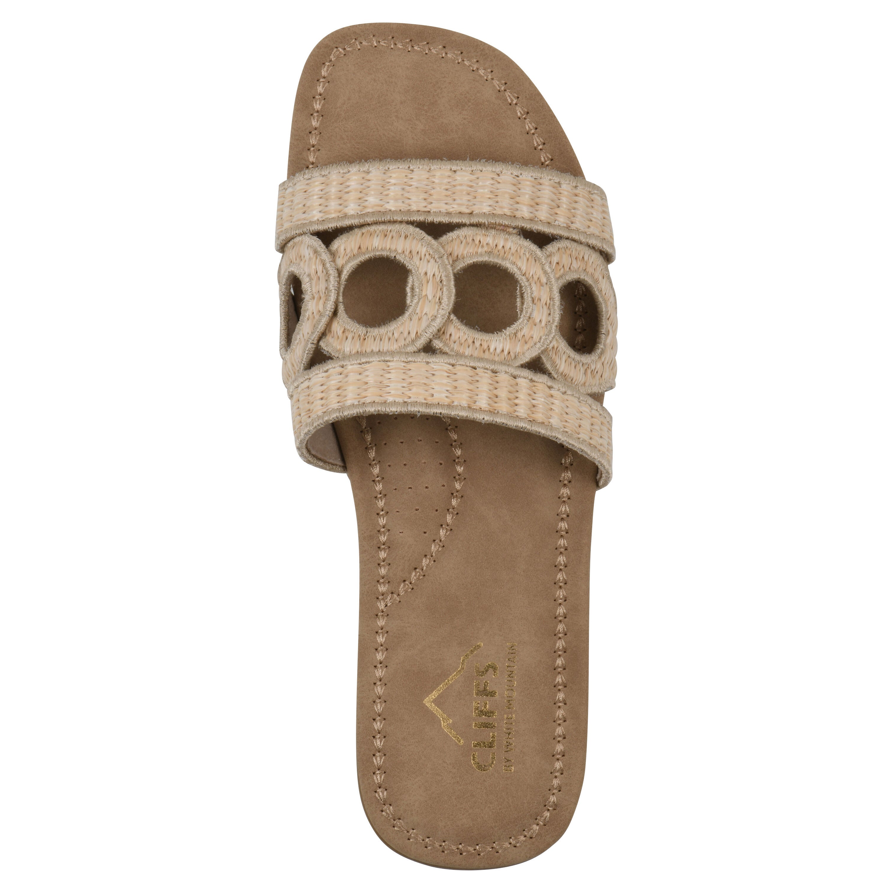 Fraly Slide Sandal, NATURAL RAFFIA, alternate image number 4