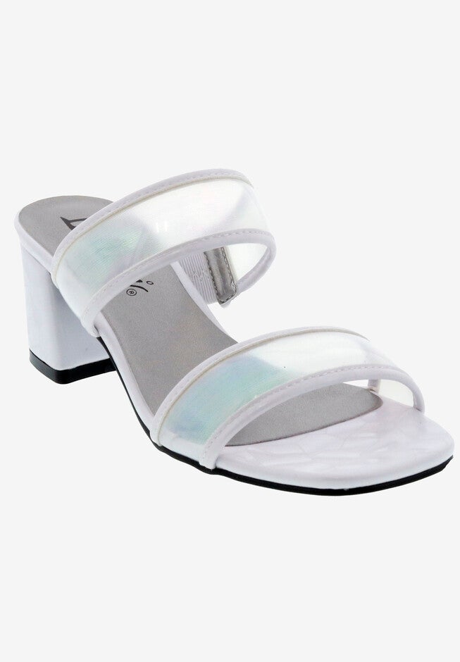 Fizzle Heeled Mule, WHITE, hi-res image number 0