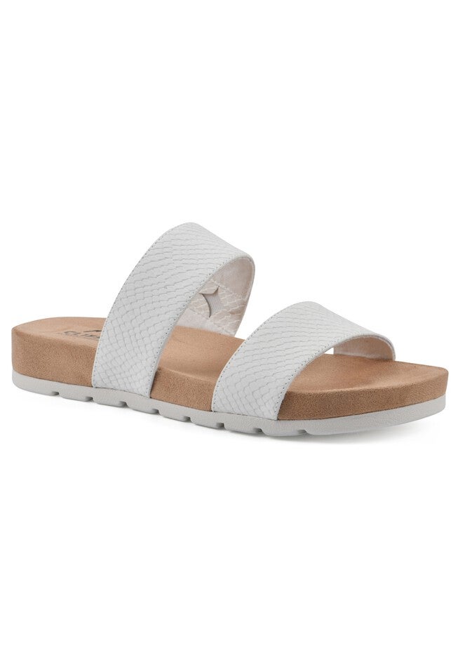 Tahlie Flat Sandals , WHITE SNAKE PRINT, hi-res image number 0