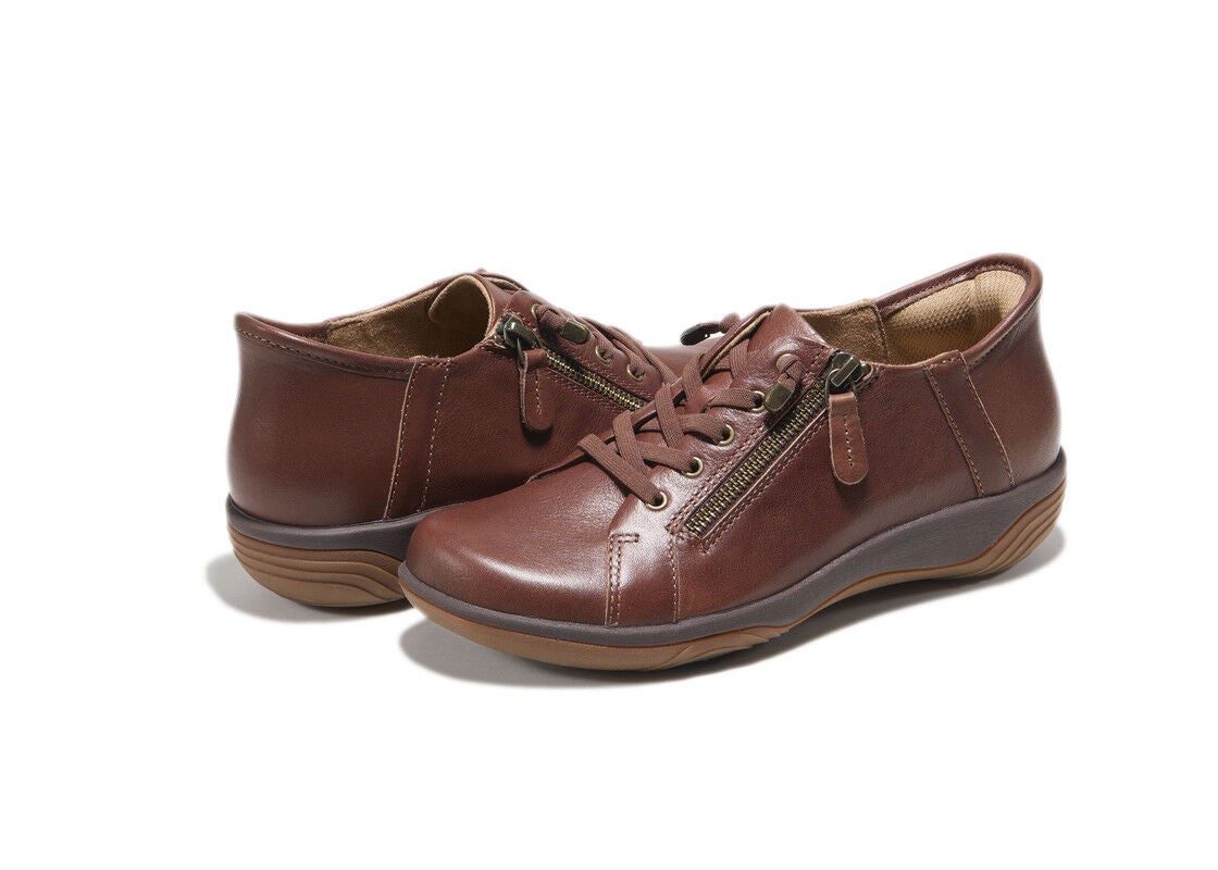 Alma Hands-Free Slip-On Flat, BROWN, on-hover image number 1