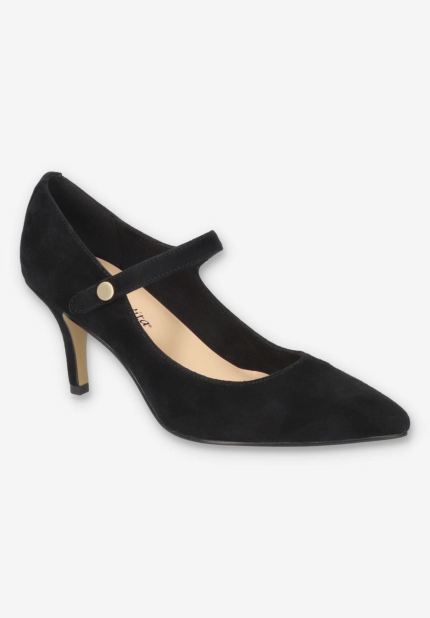 Lainey Mary Jane Pump, BLACK SUEDE LEATHER, hi-res image number 0