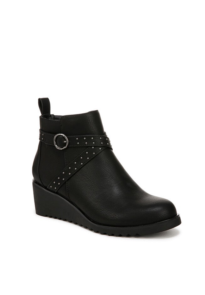 Zinfandel2 Bootie, BLACK FAUX LEATHER, hi-res image number 0